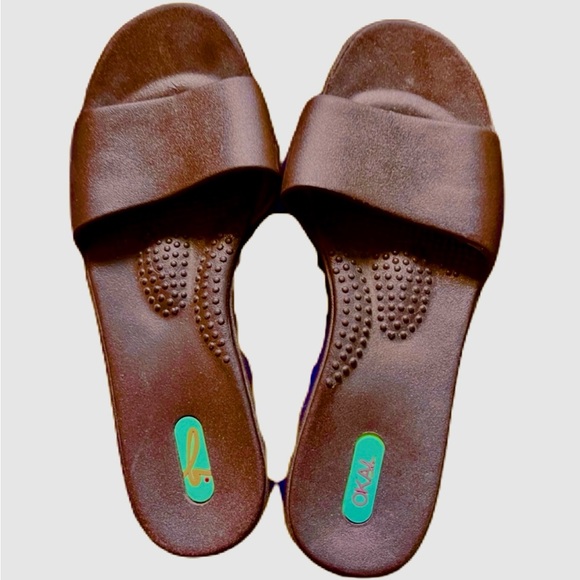 OKA b. Shoes - OKA-B Slide Sandals, Chocolate Brown, M., Sz. M (6.5-7)